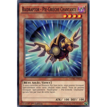 Yu-Gi-Oh TCG CORE-FR014 C Raidraptor - Pie-Grièche Chantante Choc des Rebellions