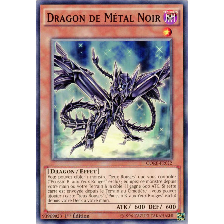 Yu-Gi-Oh TCG CORE-FR022 C Dragon de Métal Noir Choc des Rebellions