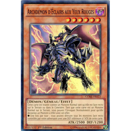 Yu-Gi-Oh TCG CORE-FR023 SR Archdémon d'Éclairs aux Yeux Rouges Choc des Rebellions