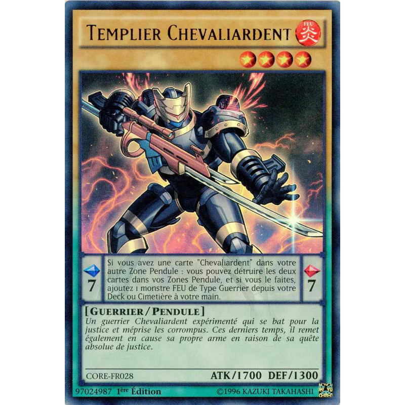 Yu-Gi-Oh TCG CORE-FR028 UR Templier Chevaliardent Choc des Rebellions