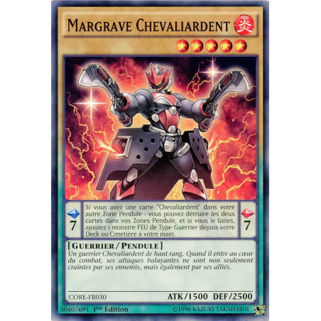 Yu-Gi-Oh TCG CORE-FR030 C Margrave Chevaliardent Choc des Rebellions