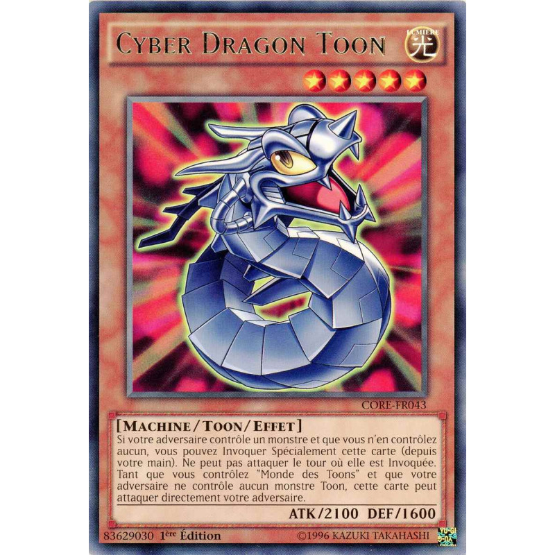 Yu-Gi-Oh TCG CORE-FR043 R Cyber Dragon Toon Choc des Rebellions