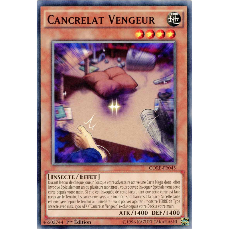 Yu-Gi-Oh TCG CORE-FR045 C Cancrelat Vengeur Choc des Rebellions