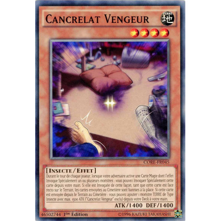 Yu-Gi-Oh TCG CORE-FR045 C Cancrelat Vengeur Choc des Rebellions