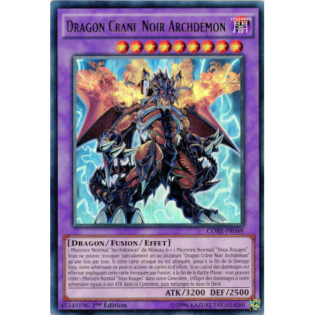 Yu-Gi-Oh TCG CORE-FR048 UR Dragon Crâne Noir Archdémon Choc des Rebellions