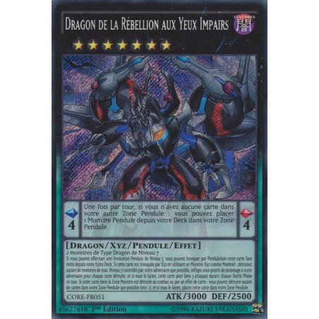 Yu-Gi-Oh TCG CORE-FR051 SE Dragon de la Rébellion aux Yeux Impairs Choc des Rebellions