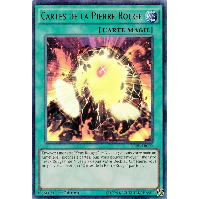 Yu-Gi-Oh TCG CORE-FR060 UR Cartes de la Pierre Rouge Choc des Rebellions