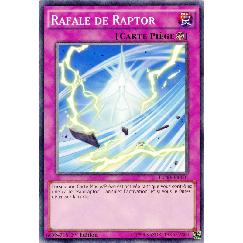 Yu-Gi-Oh TCG CORE-FR070 C Rafale de Raptor Choc des Rebellions