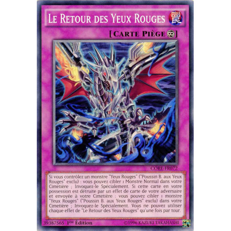 Yu-Gi-Oh TCG CORE-FR072 C Le Retour des Yeux Rouges Choc des Rebellions