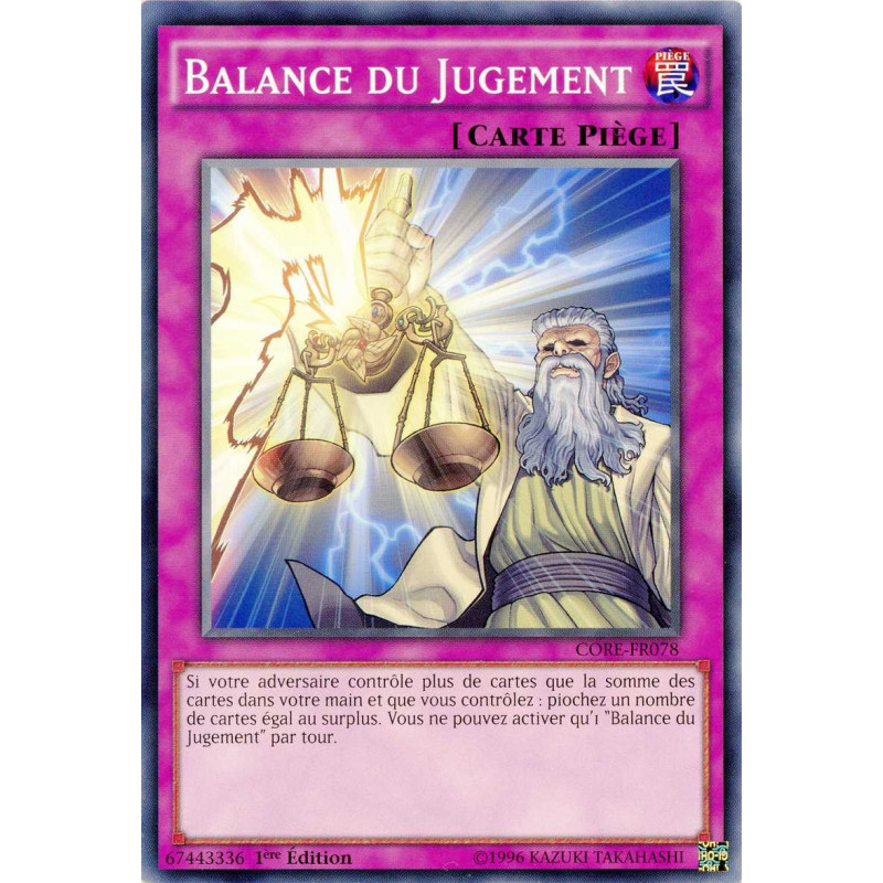 Yu-Gi-Oh TCG CORE-FR078 C Balance du Jugement Choc des Rebellions