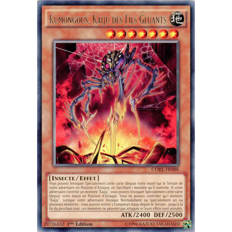 Yu-Gi-Oh TCG CORE-FR088 R Kumongous, Kaiju des Fils Gluants Choc des Rebellions