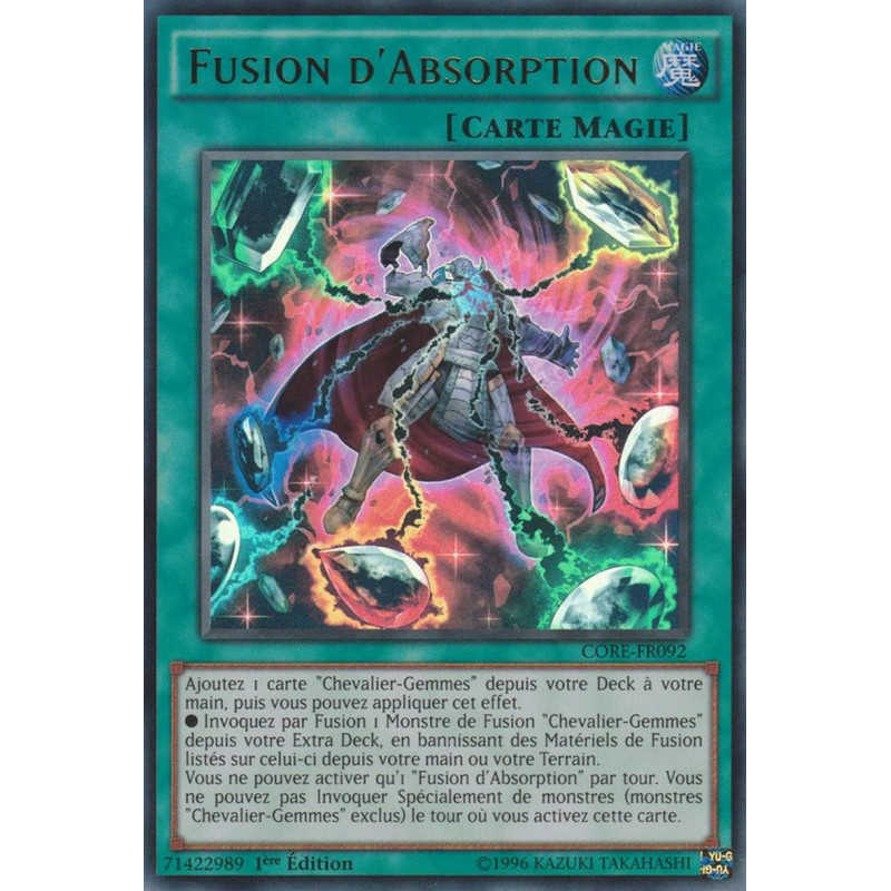 Yu-Gi-Oh TCG CORE-FR092 UR Fusion d'Absorption Choc des Rebellions