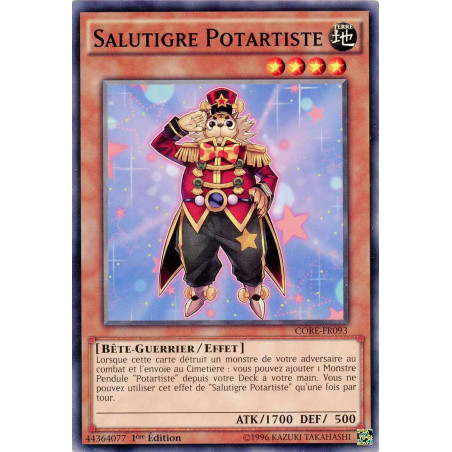 Yu-Gi-Oh TCG CORE-FR093 C Salutigre Potartiste Choc des Rebellions
