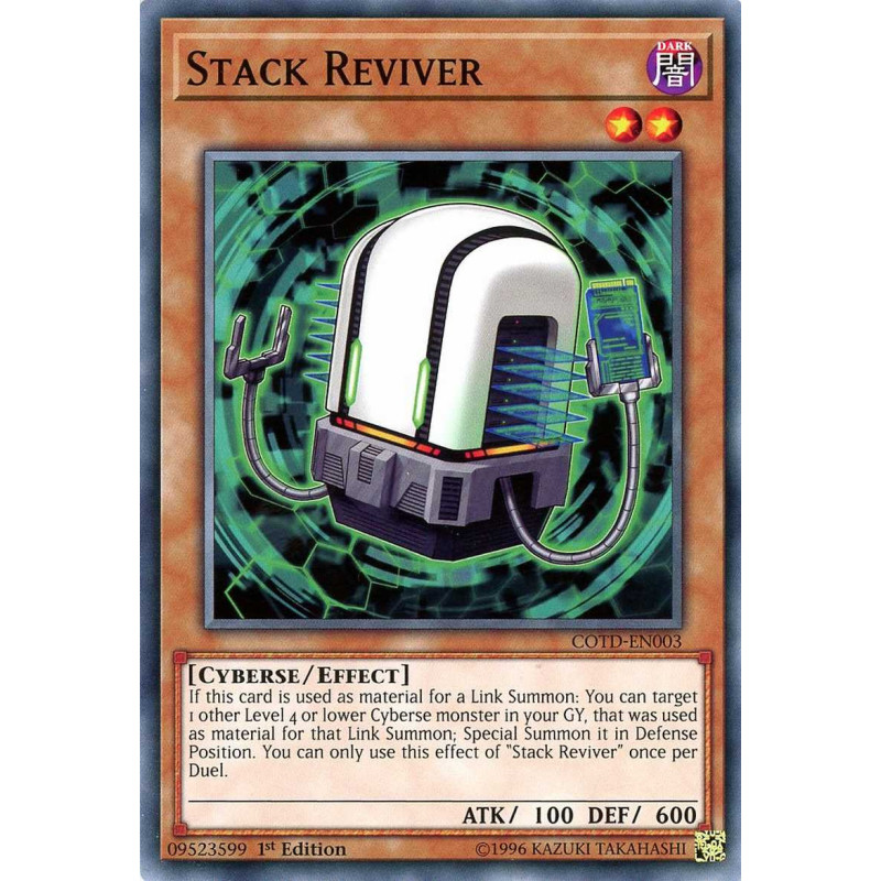 Yu-Gi-Oh TCG COTD-EN003 C Stack Reviver Code of the Duelist