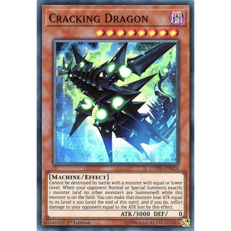 Yu-Gi-Oh TCG COTD-EN014 SR Cracking Dragon Code of the Duelist