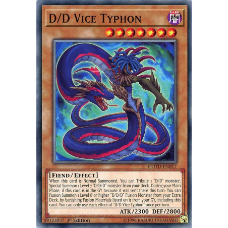 Yu-Gi-Oh TCG COTD-EN017 C D/D Vice Typhon Code of the Duelist