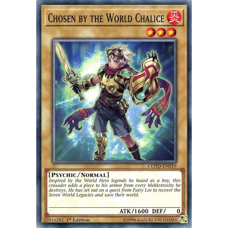 Yu-Gi-Oh TCG COTD-EN019 C Chosen by the World Chalice Code of the Duelist