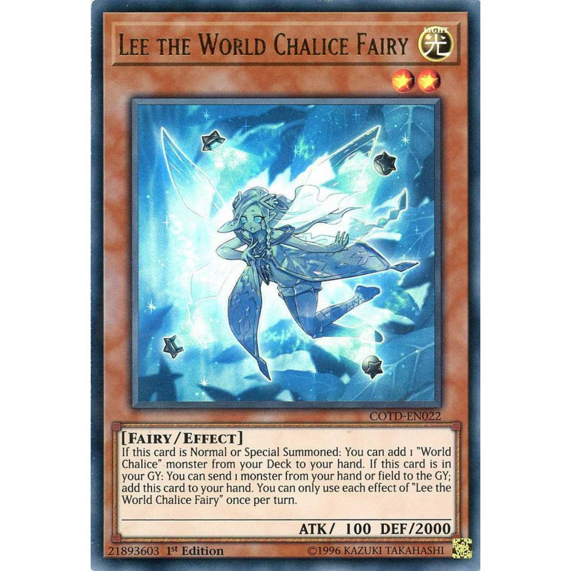 Yu-Gi-Oh TCG COTD-EN022 UR Lee the World Chalice Fairy Code of the Duelist