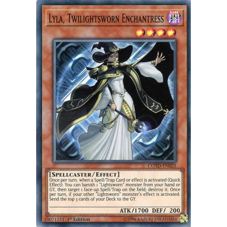 Yu-Gi-Oh TCG COTD-EN025 SR Lyla, Twilightsworn Enchantress Code of the Duelist
