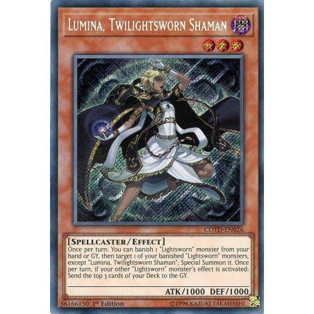 Yu-Gi-Oh TCG COTD-EN026 SE Lumina, Twilightsworn Shaman Code of the Duelist