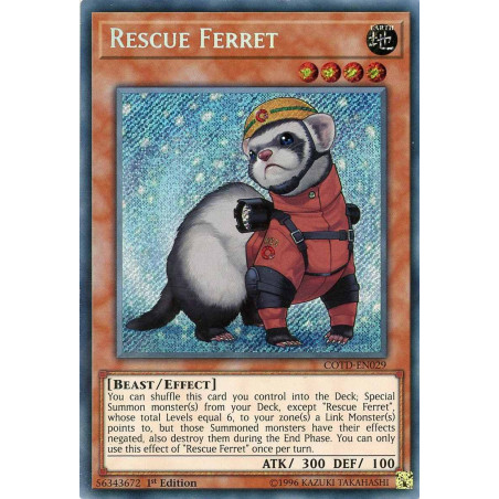 Yu-Gi-Oh TCG COTD-EN029 SE Rescue Ferret Code of the Duelist