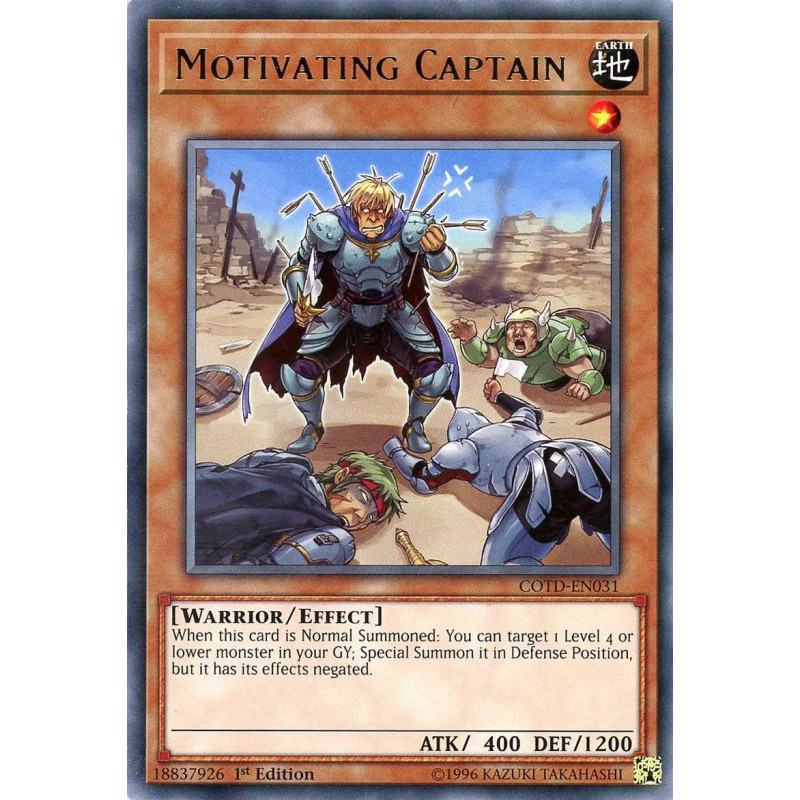 Yu-Gi-Oh TCG COTD-EN031 R Motivating Captain Code of the Duelist