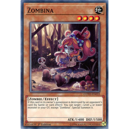 Yu-Gi-Oh TCG COTD-EN033 C Zombina Code of the Duelist