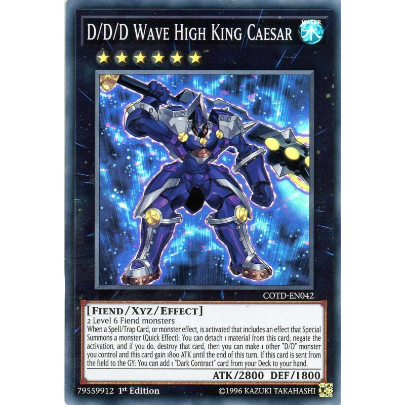 Yu-Gi-Oh TCG COTD-EN042 SR D/D/D Wave High King Caesar Code of the Duelist