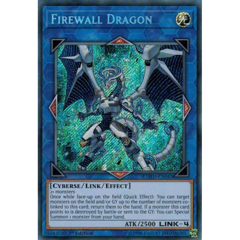 Yu-Gi-Oh TCG COTD-EN043 SE Firewall Dragon Code of the Duelist