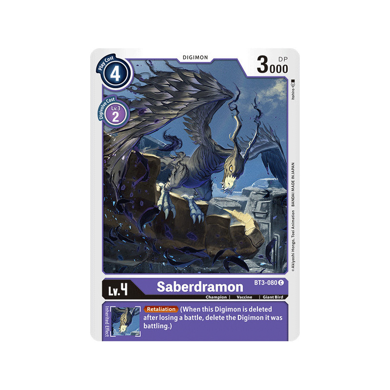 Digimon_TCG_BT3-080_Saberdramon_Common_Union_Impact_Card_Game