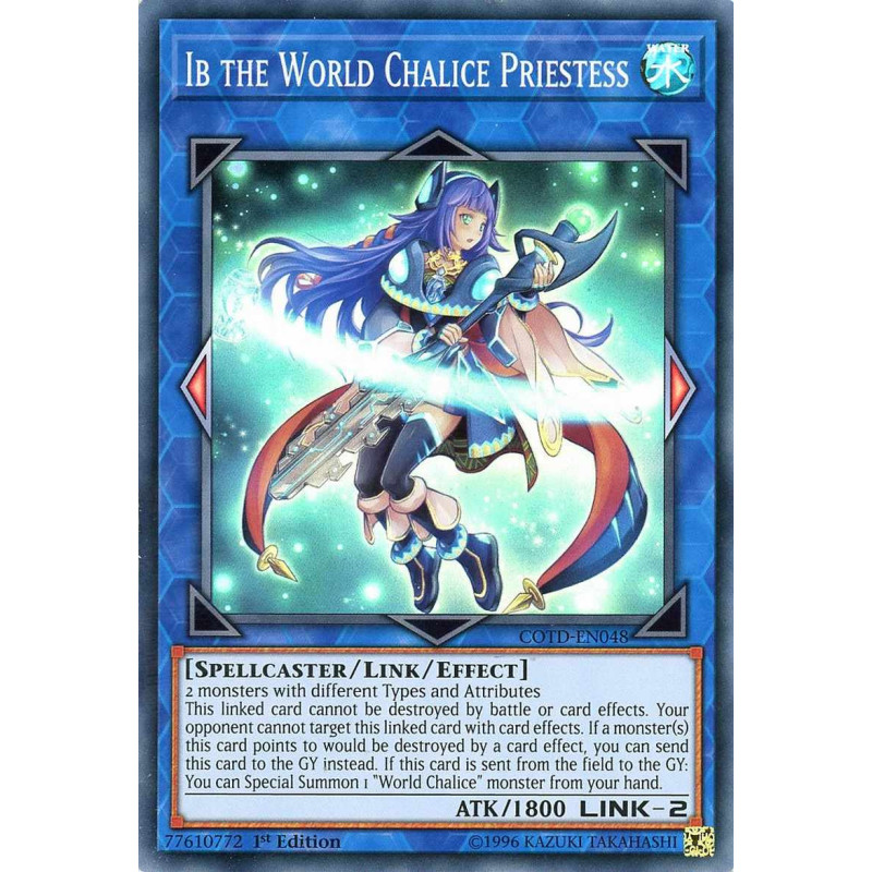 Yu-Gi-Oh TCG COTD-EN048 SR Ib the World Chalice Priestess Code of the Duelist