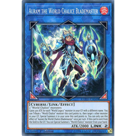 Yu-Gi-Oh TCG COTD-EN049 SR Auram the World Chalice Blademaster Code of the Duelist