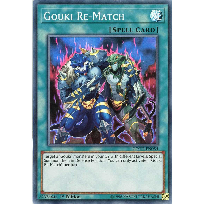 Yu-Gi-Oh TCG COTD-EN054 SR Gouki Re-Match Code of the Duelist