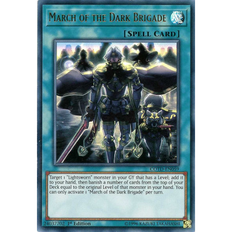 Yu-Gi-Oh TCG COTD-EN059 UR March of the Dark Brigade Code of the Duelist