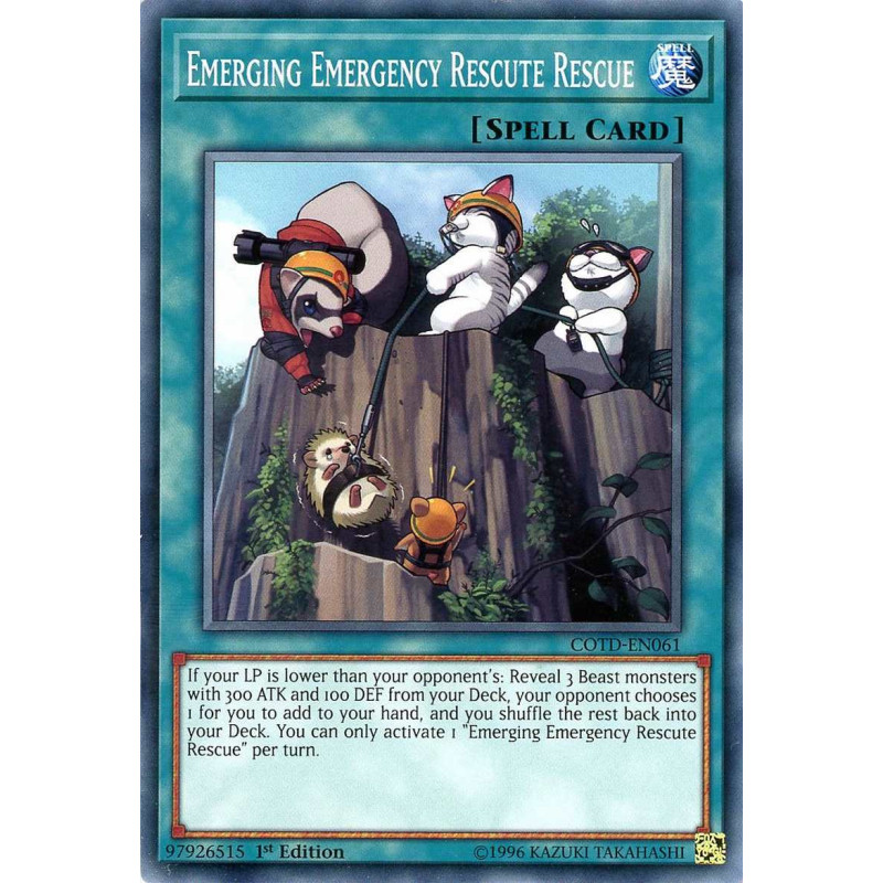 Yu-Gi-Oh TCG COTD-EN061 C Emerging Emergency Rescute Rescue Code of the Duelist