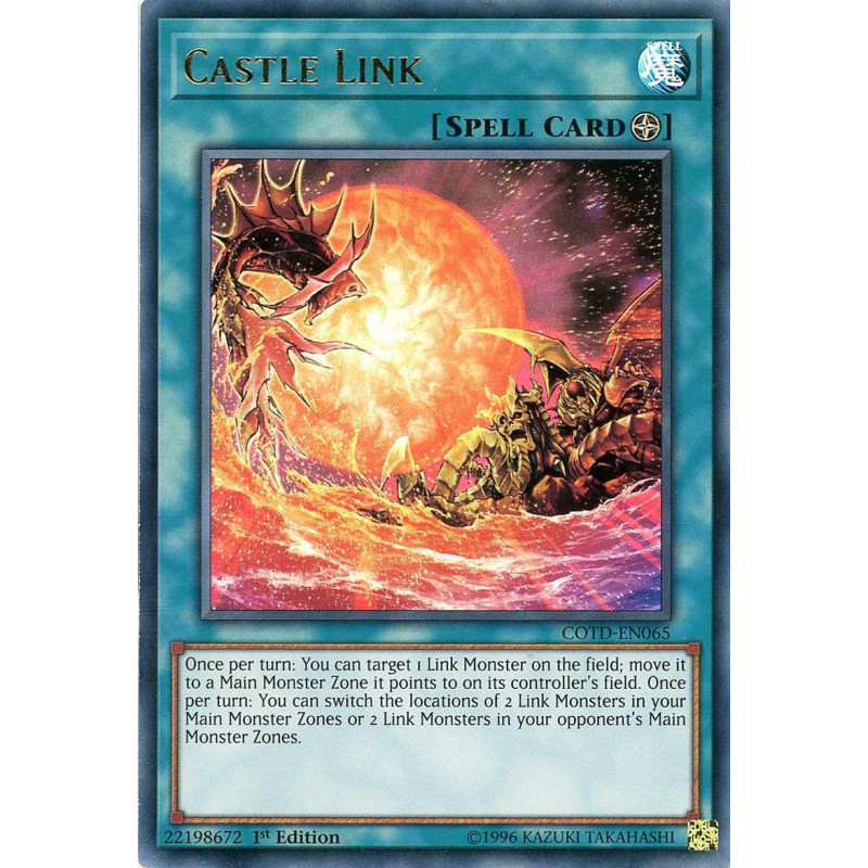 Yu-Gi-Oh TCG COTD-EN065 UR Castle Link Code of the Duelist