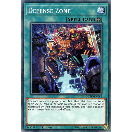 Yu-Gi-Oh TCG COTD-EN066 C Defense Zone Code of the Duelist
