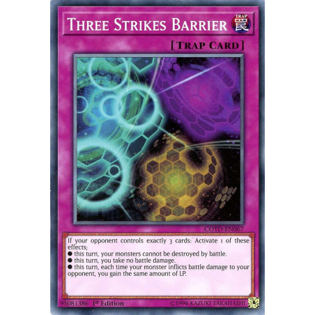 Yu-Gi-Oh TCG COTD-EN067 C Three Strikes Barrier Code of the Duelist