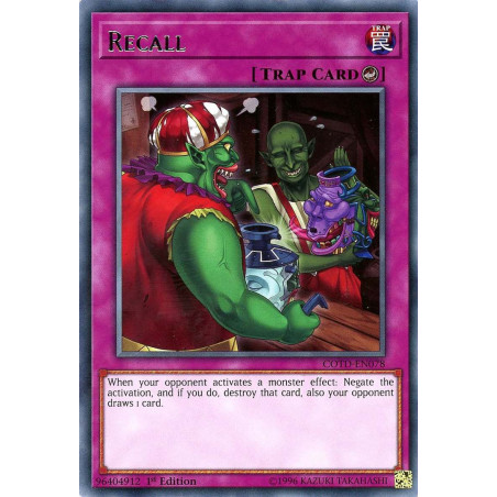 Yu-Gi-Oh TCG COTD-EN077 R Back to the Front Code of the Duelist