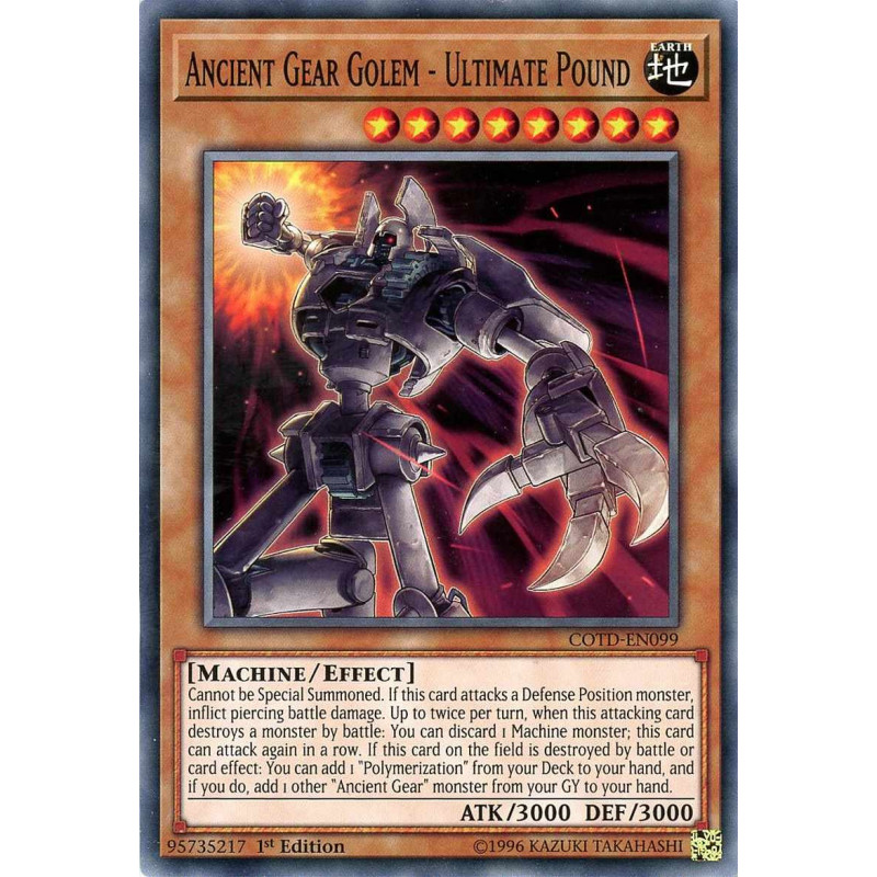 Yu-Gi-Oh TCG COTD-EN099 C Ancient Gear Golem - Ultimate Pound Code of the Duelist