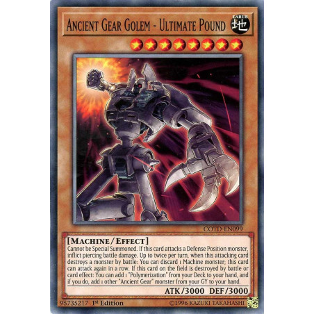 Yu-Gi-Oh TCG COTD-EN099 C Ancient Gear Golem - Ultimate Pound Code of the Duelist