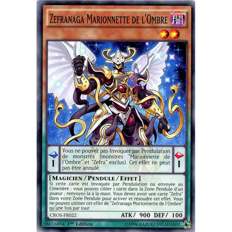 Yu-Gi-Oh TCG CROS-FR022 C Zefranaga Marionnette de l'Ombre Les Âmes Croisées
