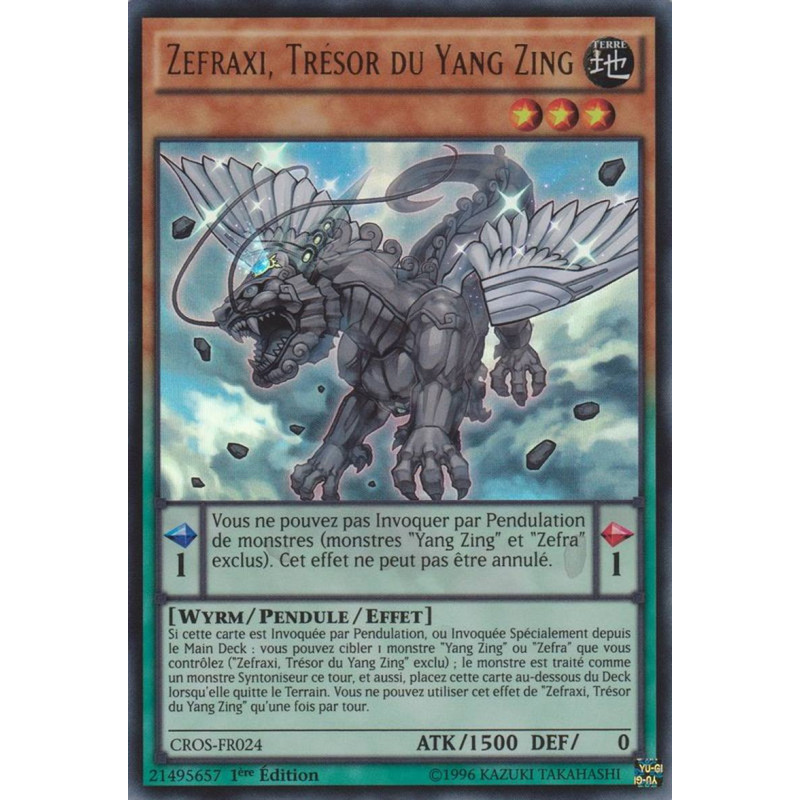 Yu-Gi-Oh TCG CROS-FR024 UR Zefraxi, Trésor du Yang Zing Les Âmes Croisées