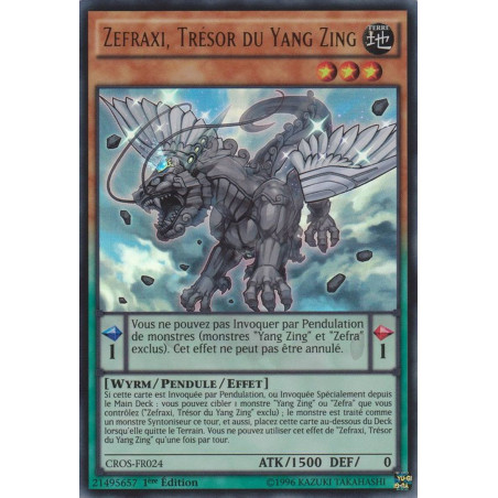 Yu-Gi-Oh TCG CROS-FR024 UR Zefraxi, Trésor du Yang Zing Les Âmes Croisées