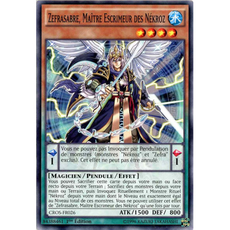 Yu-Gi-Oh TCG CROS-FR026 C Zefrasabre, Maître Escrimeur des Nékroz Les Âmes Croisées