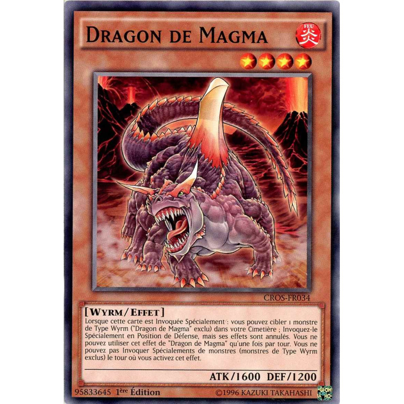 Yu-Gi-Oh TCG CROS-FR034 C Dragon de Magma Les Âmes Croisées