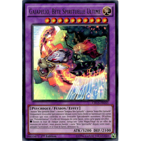 Yu-Gi-Oh TCG CROS-FR045 UR Gaiapelio, Bête Spirituelle Ultime Les Âmes Croisées