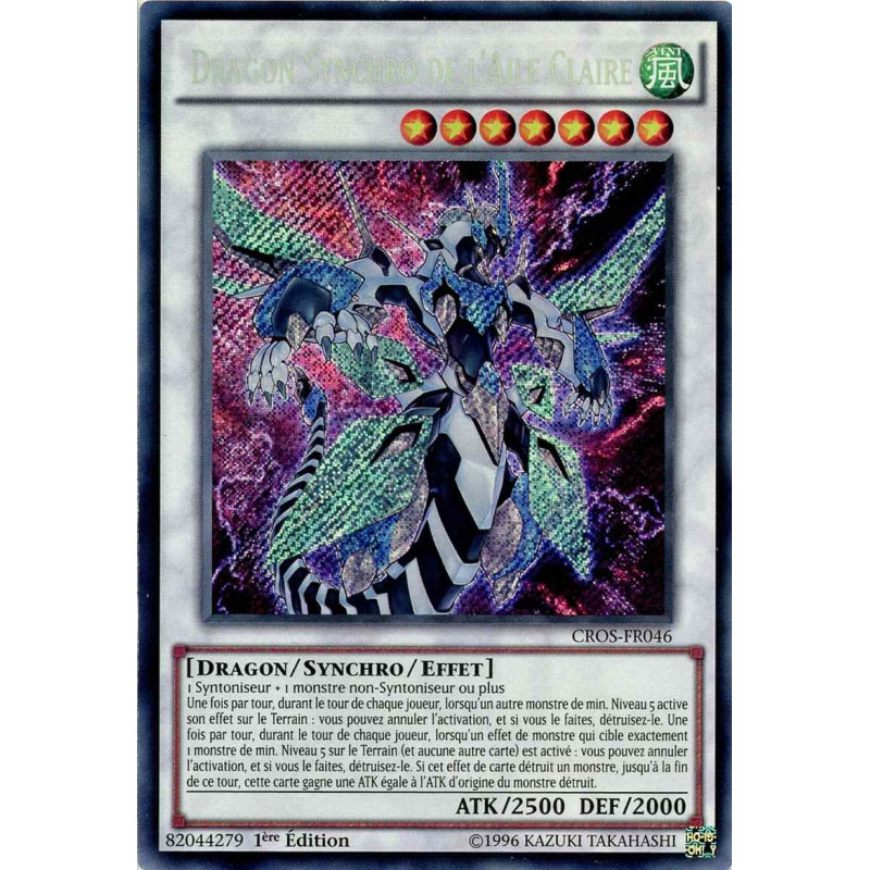 Yu-Gi-Oh TCG CROS-FR046 SE Dragon Synchro de l'Aile Claire Les Âmes Croisées
