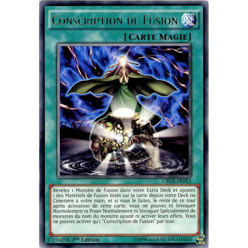 Yu-Gi-Oh TCG CROS-FR053 R Conscription de Fusion Les Âmes Croisées