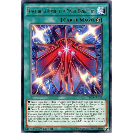 Yu-Gi-Oh TCG CROS-FR057 R Force de la Révolution Magie-Rang-Plus Les Âmes Croisées